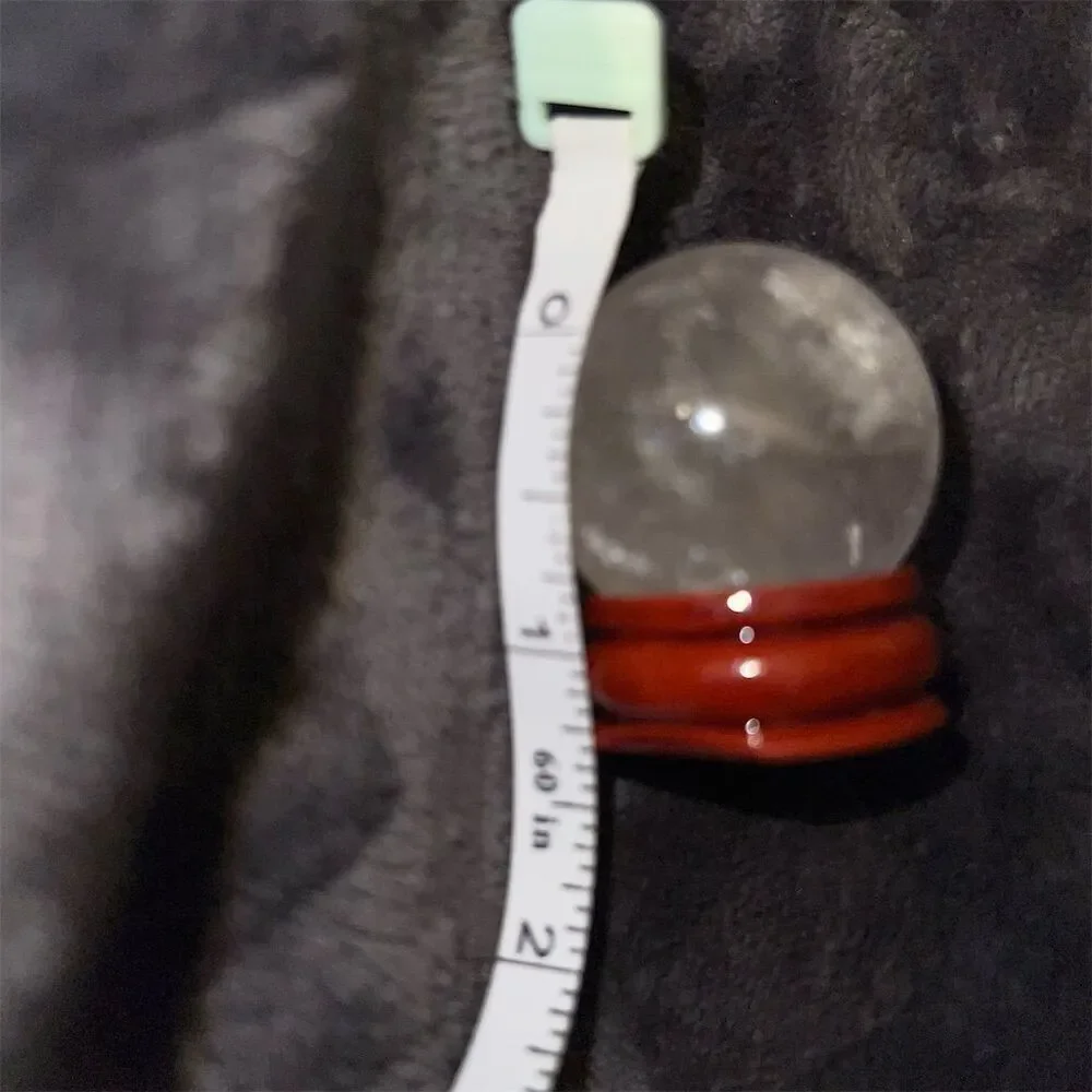 Clear Quartz Sphere with Wooden Stand